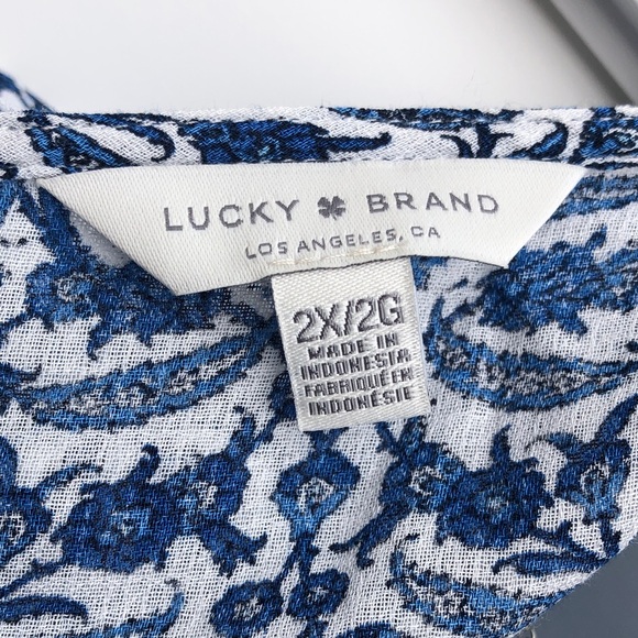 Lucky Brand Women's Blue Floral Blouse - Picture 11 of 11